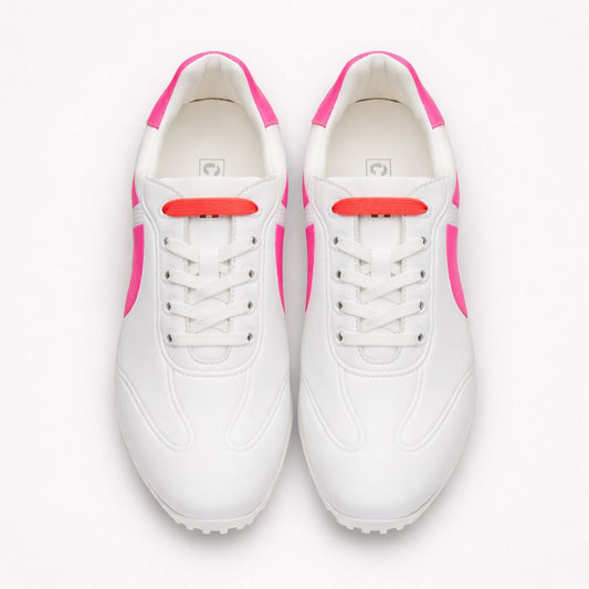 Duca Del Cosma Women's Queenscup Waterproof Spikeless Golf Shoes - White and Pink