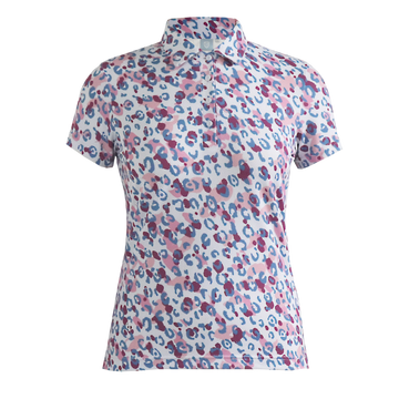IGLTS2411 - Ladies All Over 'Leopard' Print Polo Shirt