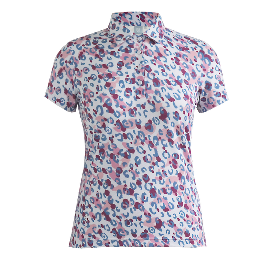 IGLTS2411 - Ladies All Over 'Leopard' Print Polo Shirt