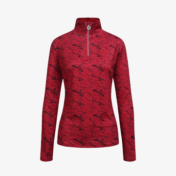 JRB Golf Ladies Quarter Zip - Red and Black