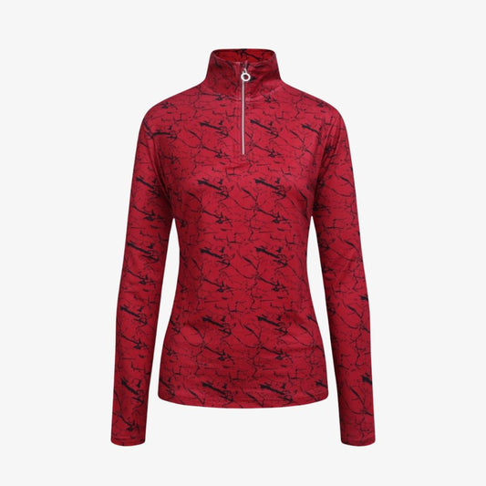JRB Golf Ladies Quarter Zip - Red and Black