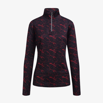 JRB Golf Ladies Quarter Zip - Black and Red