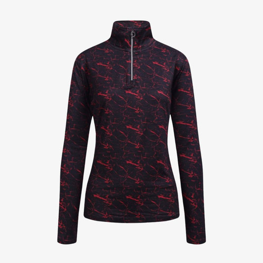 JRB Golf Ladies Quarter Zip - Black and Red